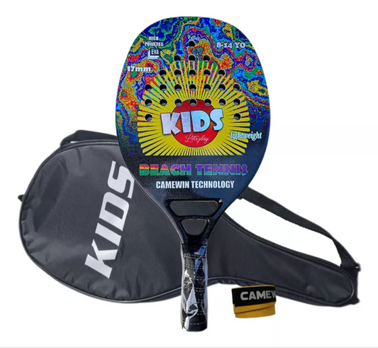 Raquete Beach Tennis Carbono Fiber - Camewin Kids